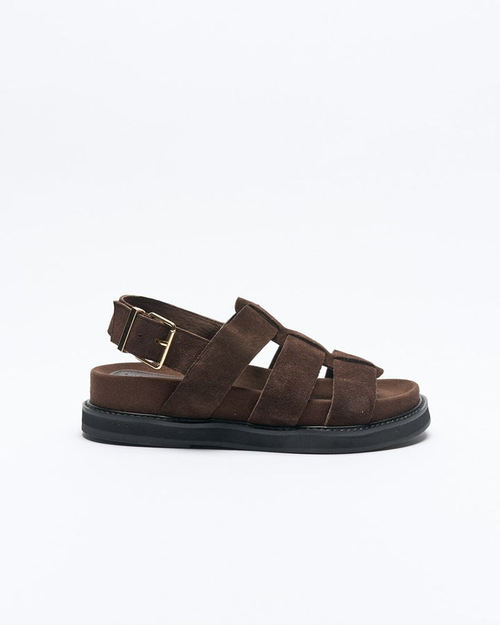 Dakota Leather Sandal - Chocolate