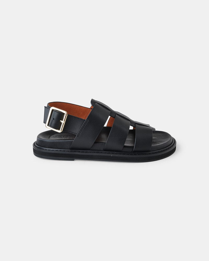 Dakota Leather Sandal - Black Walnut Melbourne