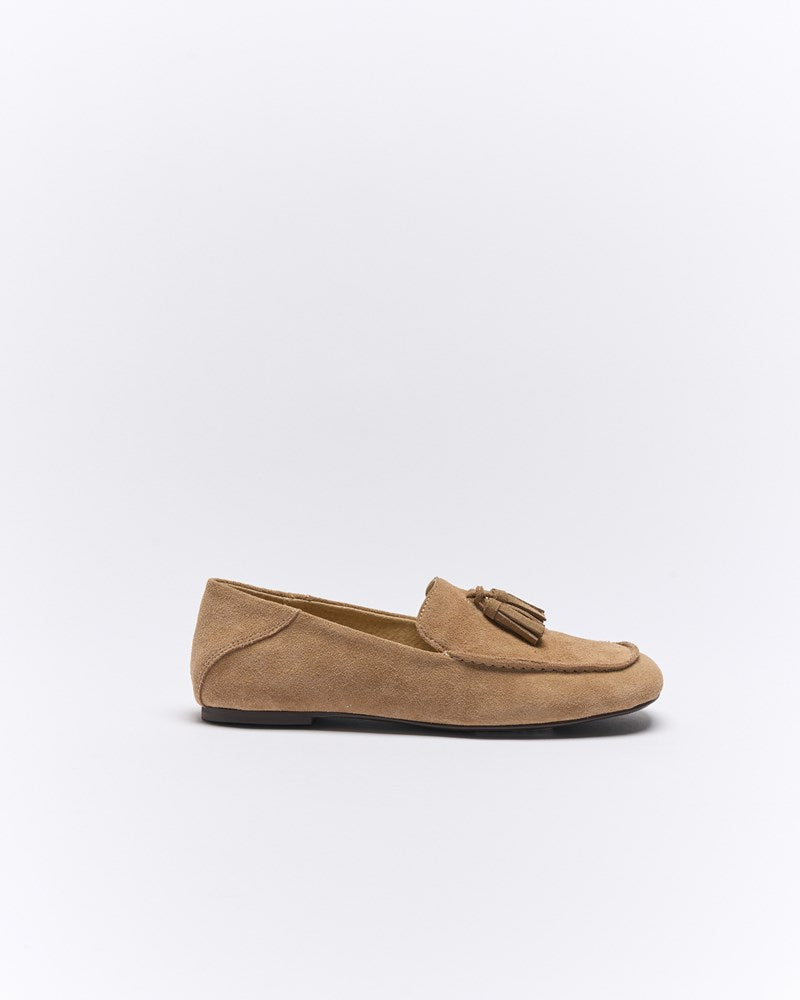 Dion Leather Loafer - Camel Suede