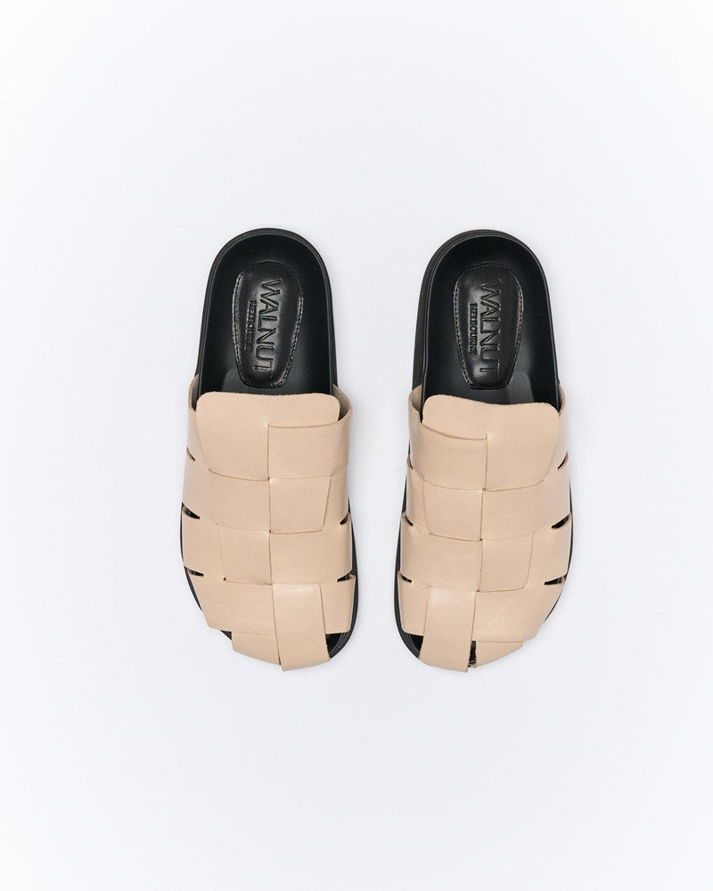 Dune Leather Mule - Oyster
