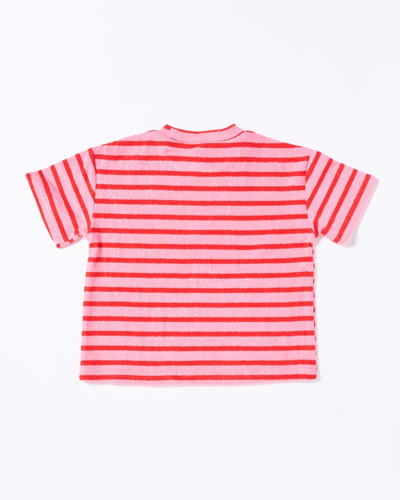 Felix Tee - Terry Stripe Pink