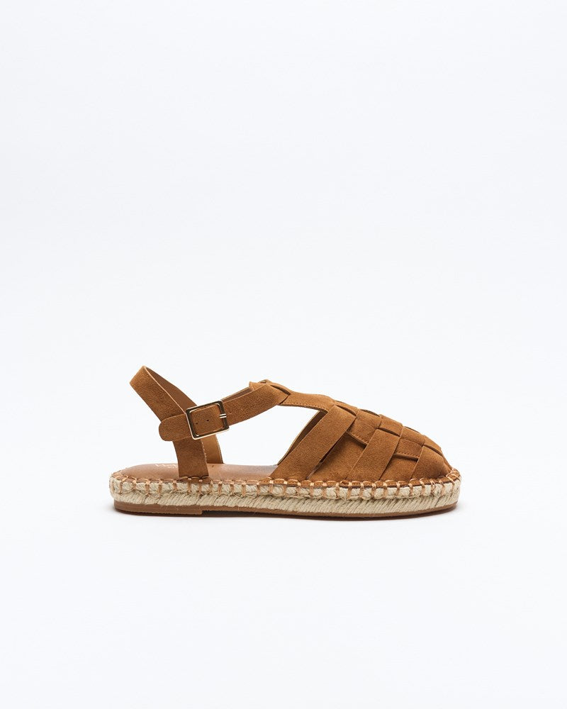 Ginger Leather Espadrille - Tan