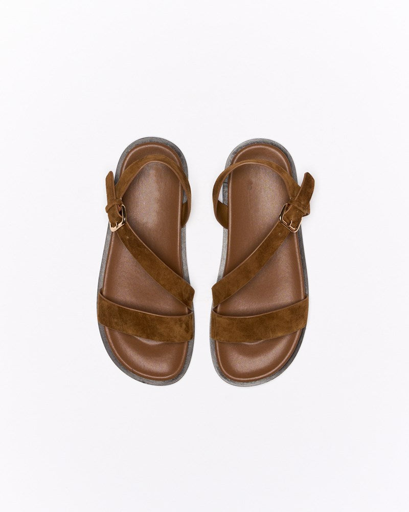 Henny Leather Sandal - Toffee