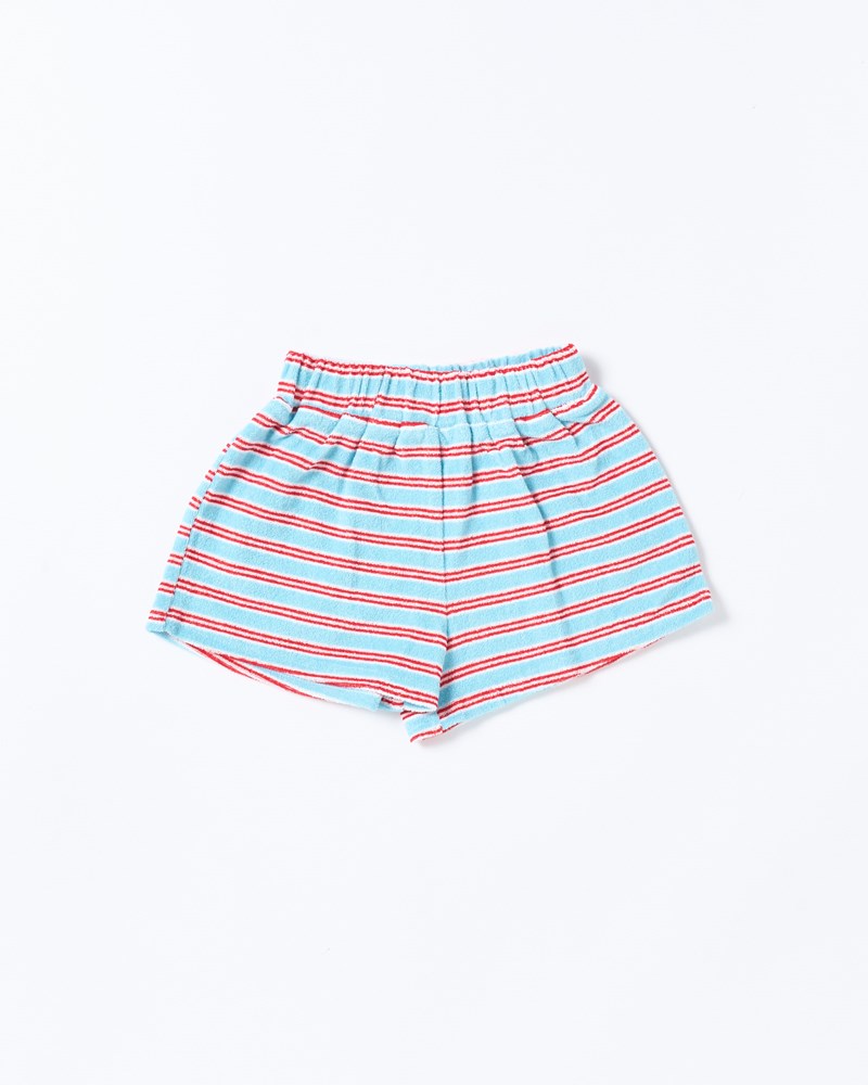 Huey Short - Terry Stripe Red