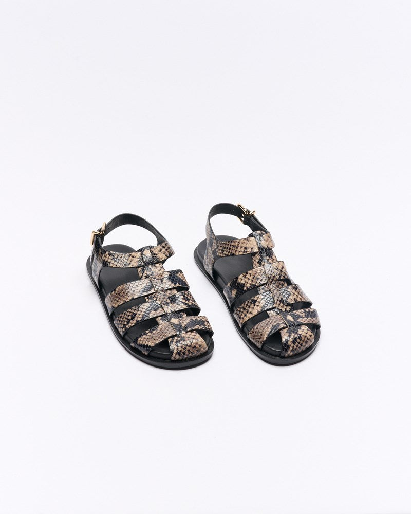 Hugo Leather Sandal - Smoke Snake