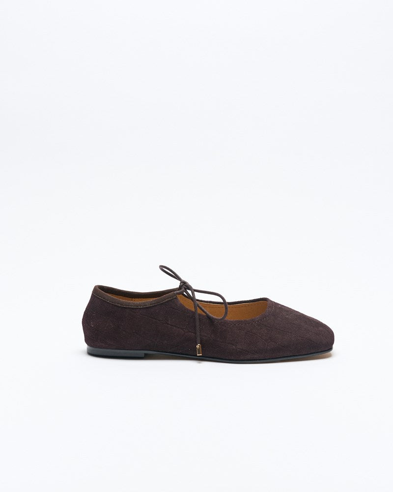 Ingrid Leather Ballet - Chocolate Croc