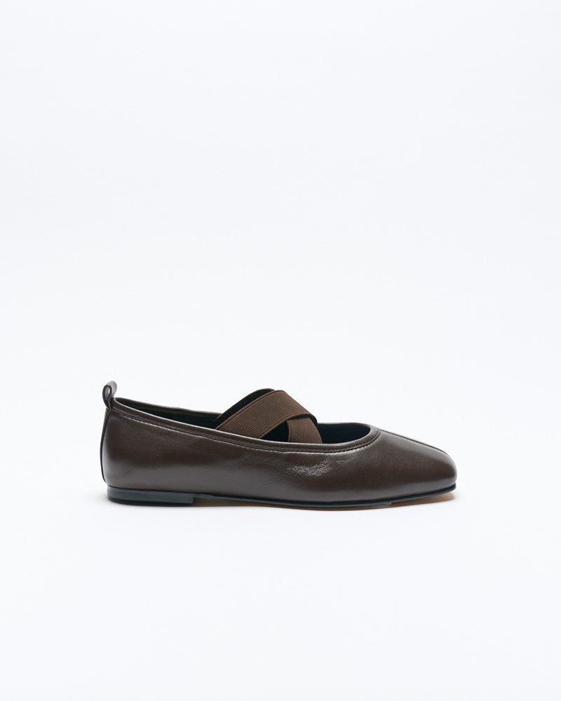 Iva Leather Ballet - Chocolate
