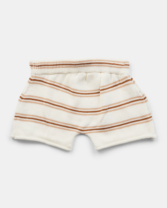 Jack Knit Shorts - Tan Stripe