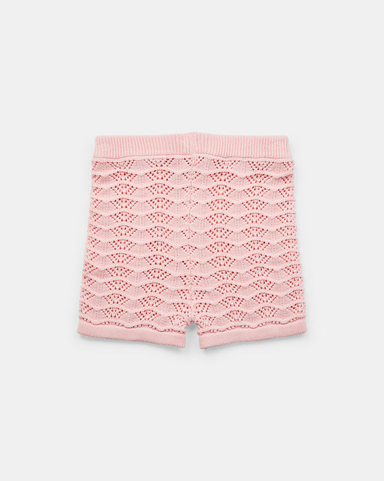 Rosalie Knit Shorts - Baby Pink