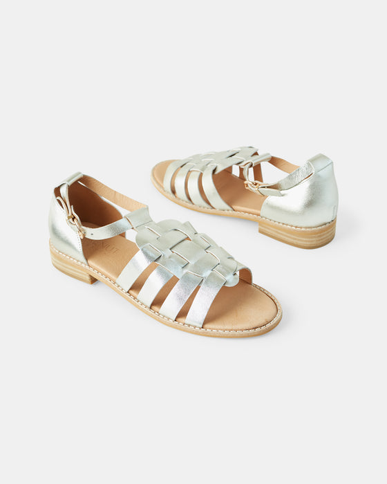 Essie Leather Sandal - Metallic