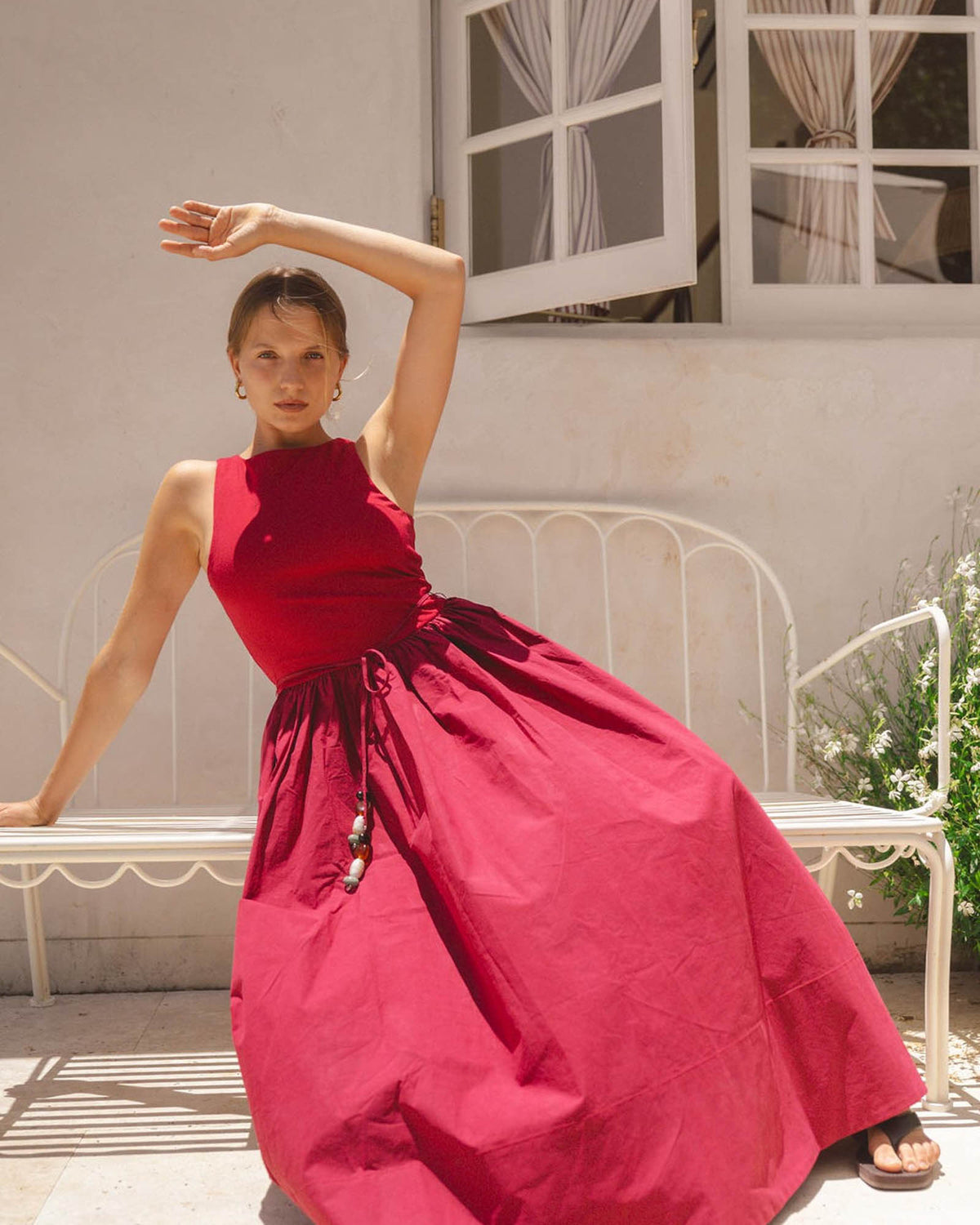 Corsica Dress  - Crimson