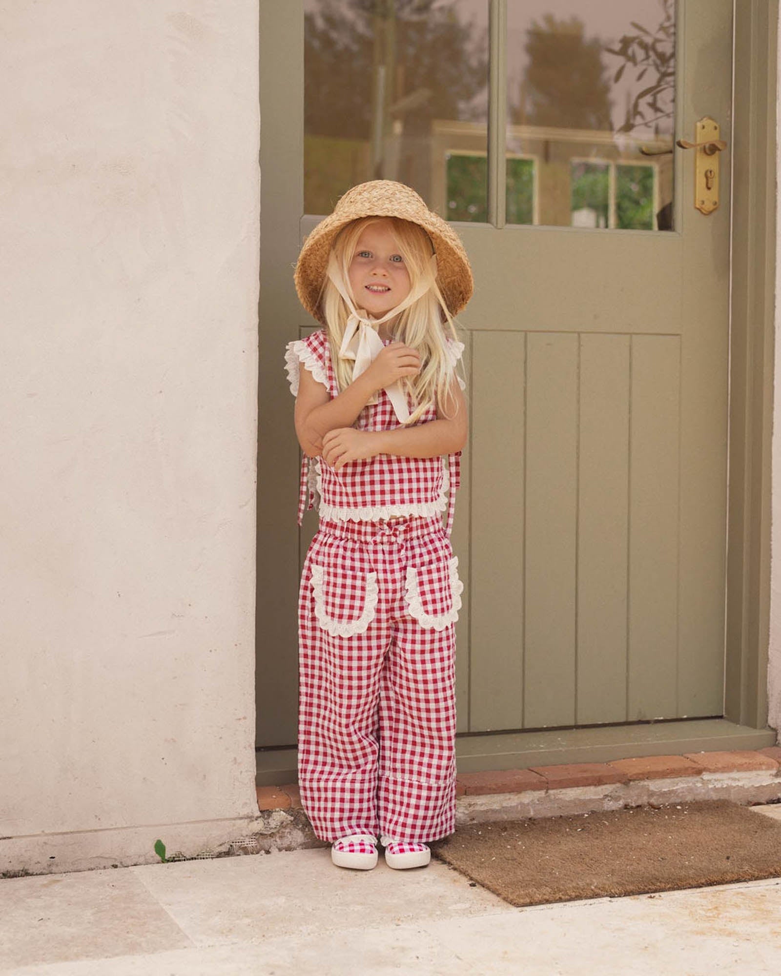Marley Pant - Red White Check