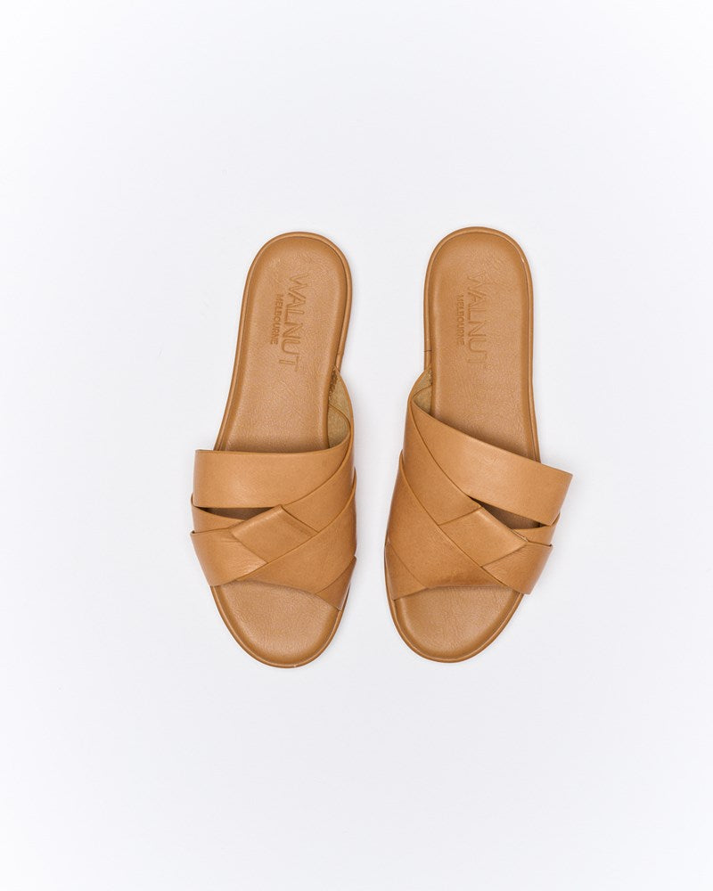 Laine Leather Slide - Coconut Tan