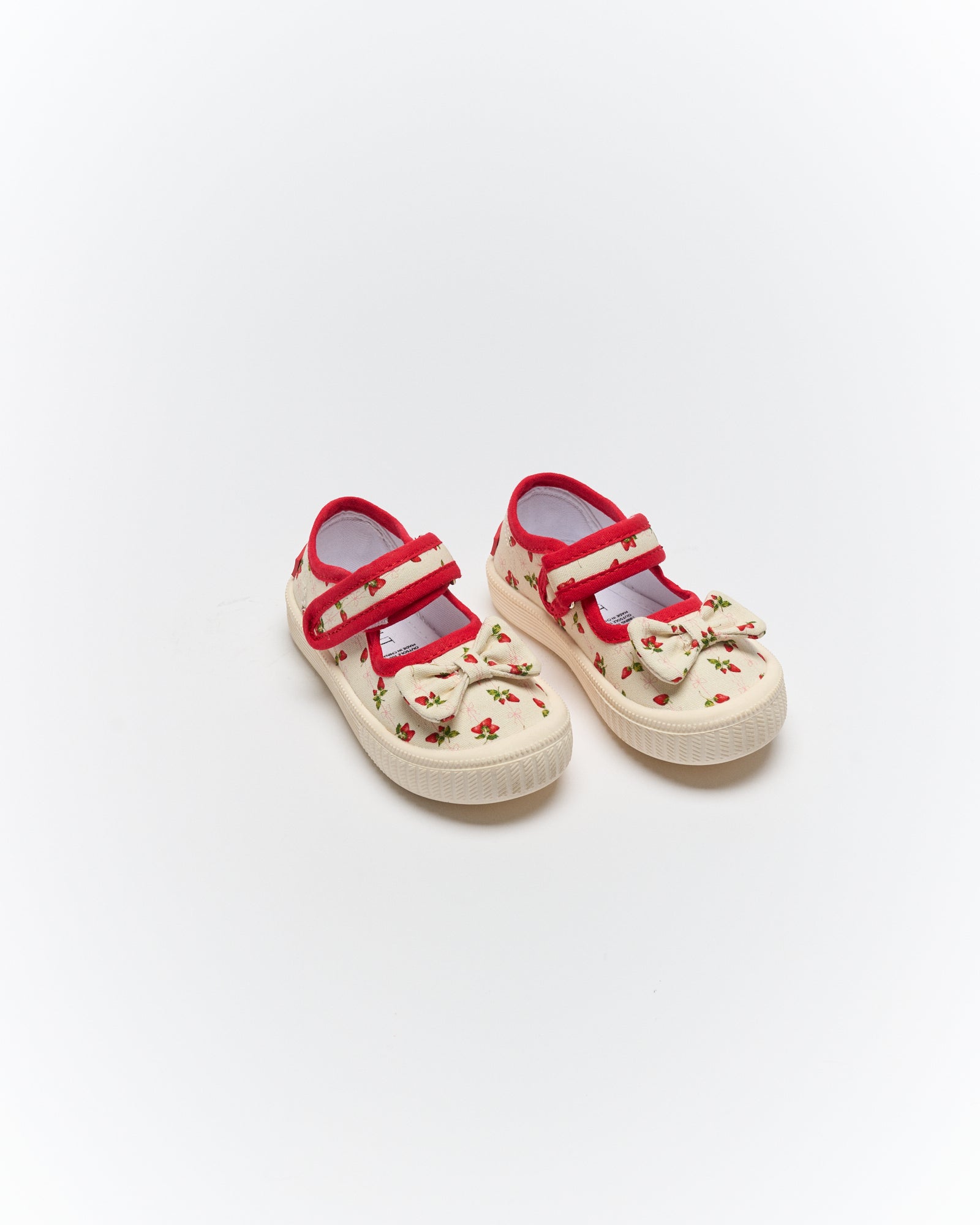 Mary Jane Bow Canvas - Strawberries & Cream