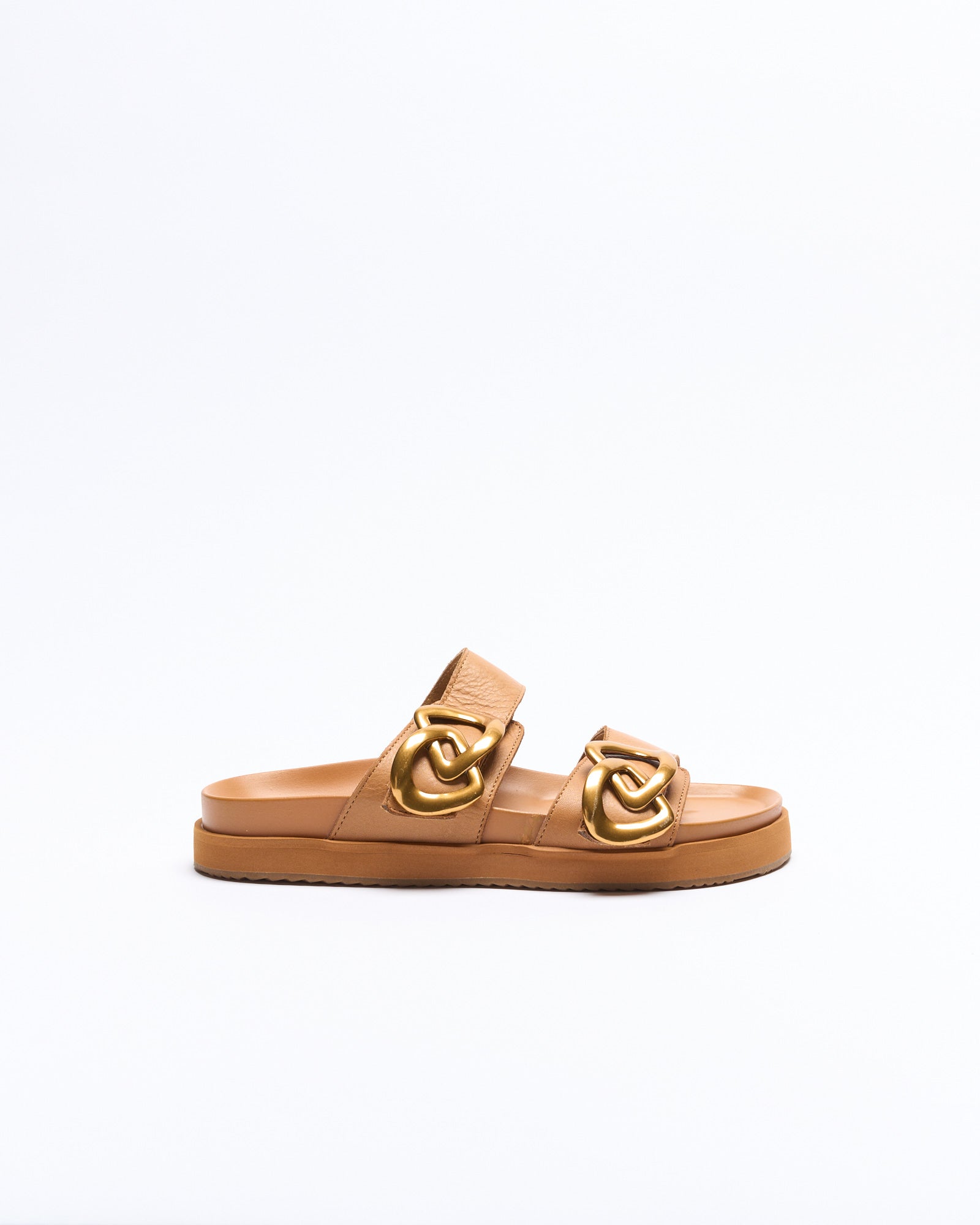 Meadow Leather Slide - Coconut Tan