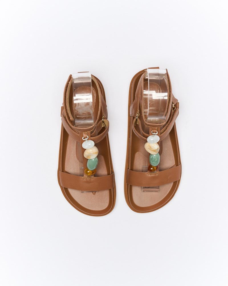Mietta Leather Sandal - Mocha