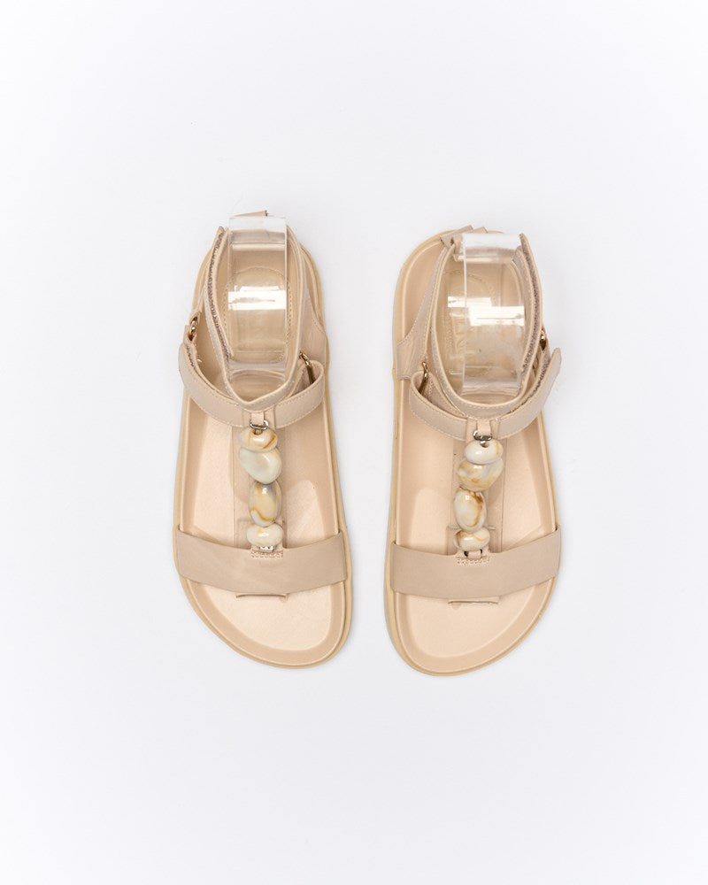 Mietta Leather Sandal - Oyster