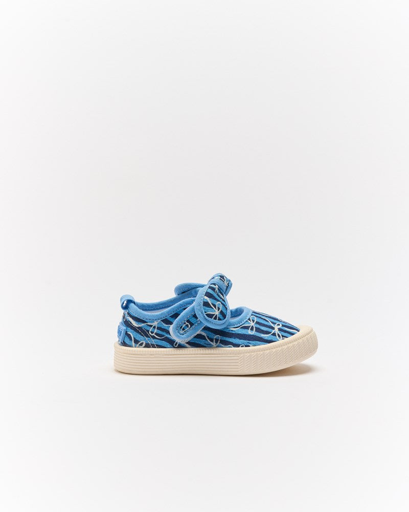 Millie Canvas - Denim Bows