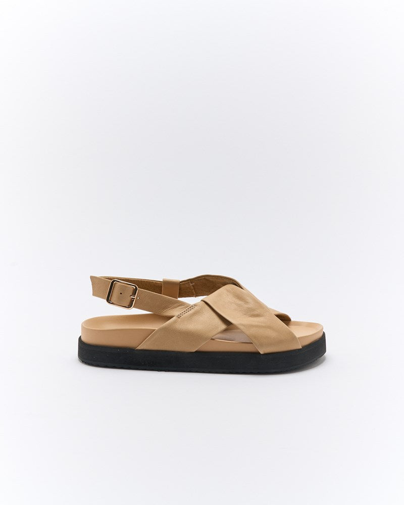 Mya Leather Sandal - Biscuit