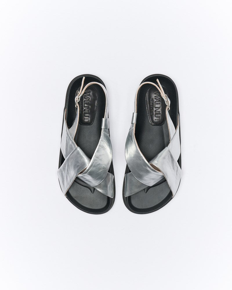 Mya Leather Sandal - Silver