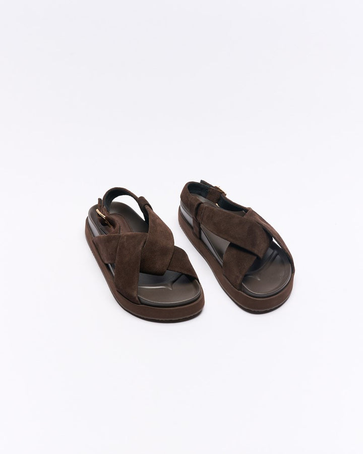 Mya Leather Sandal - Chocolate