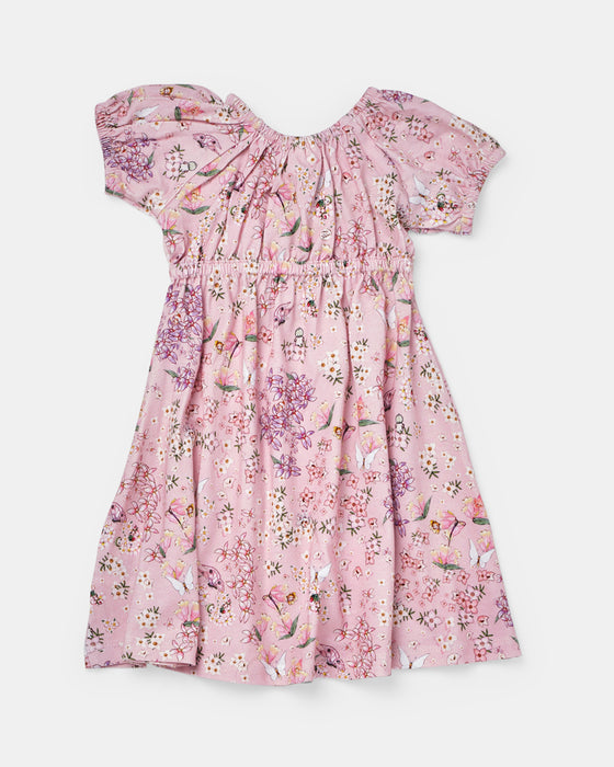 May Gibbs Hallie Dress - Pink Flora