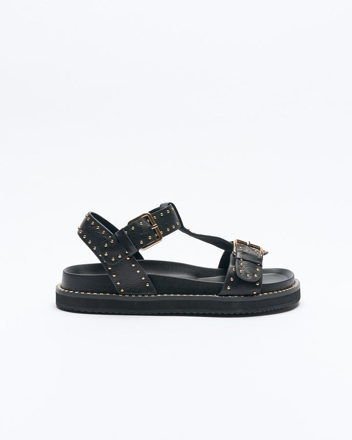 Paloma Leather Sandal - Black