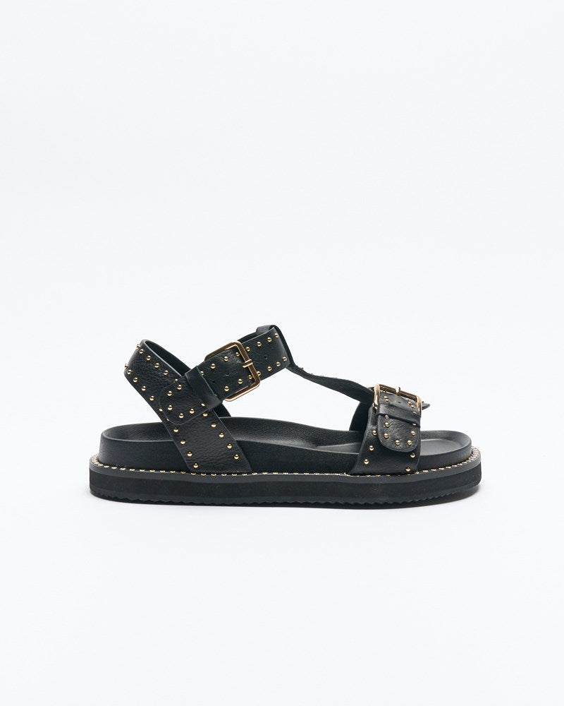 Paloma Leather Sandal - Black