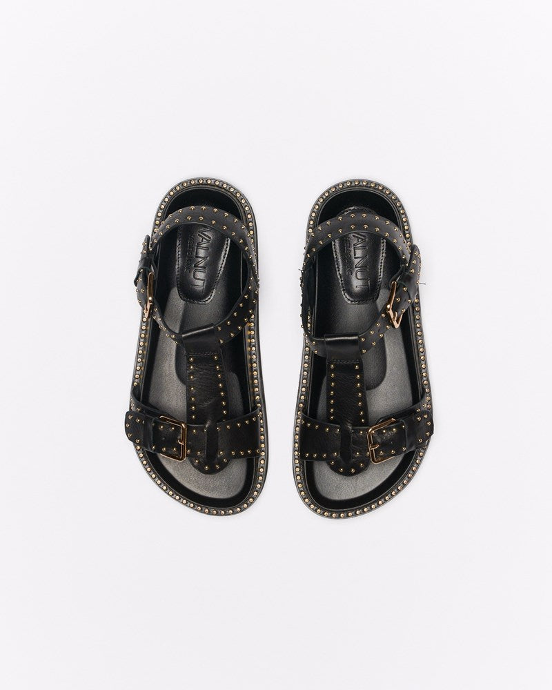 Paloma Leather Sandal - Black
