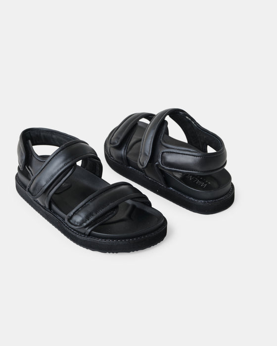 Peta Leather Sandal - Black