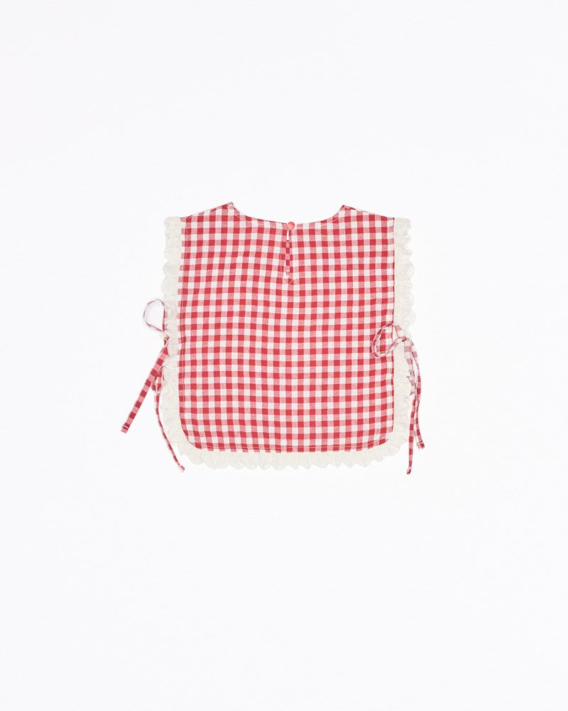 Plum Top - Red White Check
