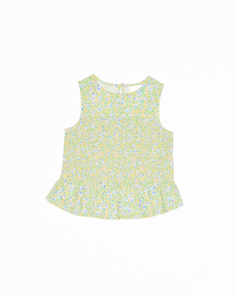Poppy Top - Ditsy Lemon