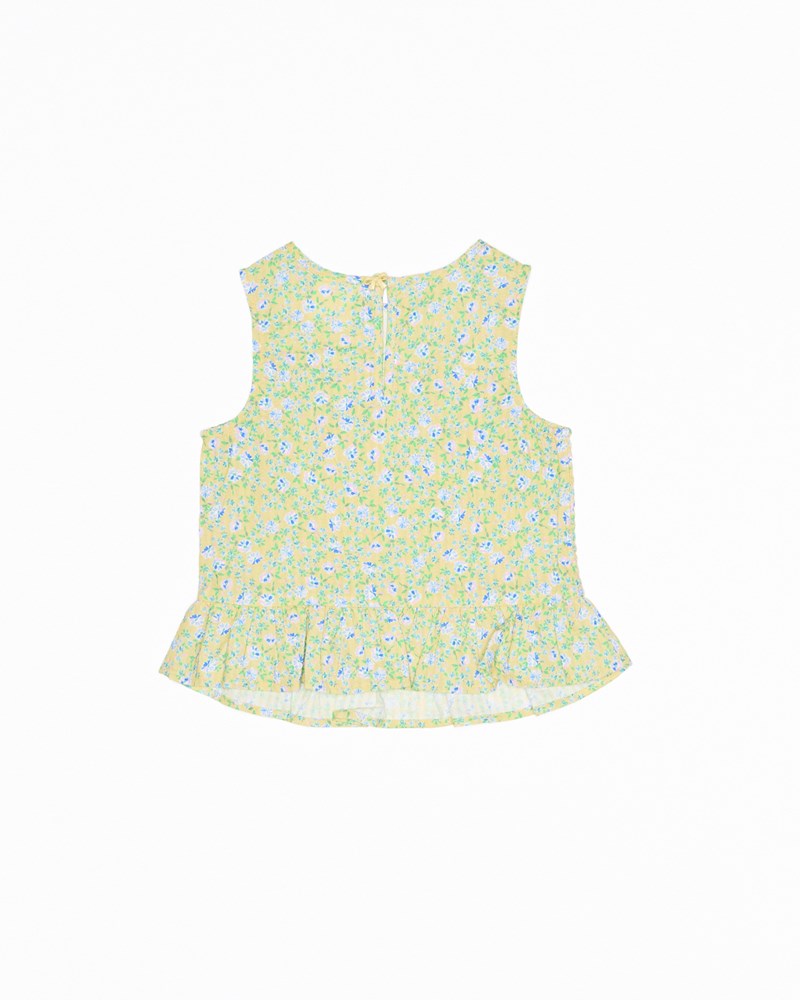 Poppy Top - Ditsy Lemon