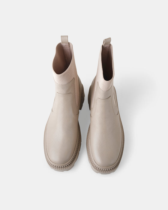 Muse Leather Boot - Nude