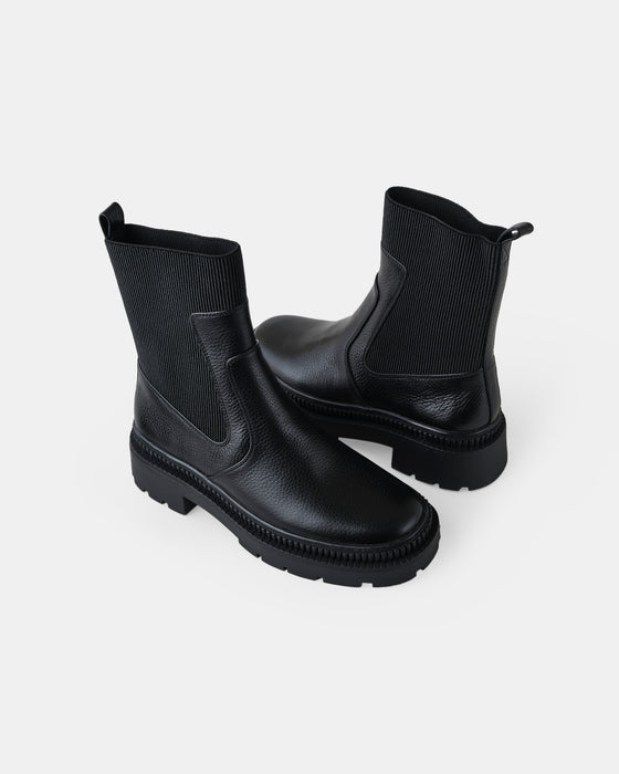 Muse Leather Boot - Black