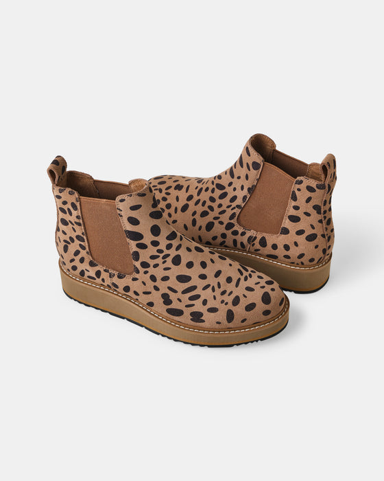 Jade Leather Boot - Cheetah