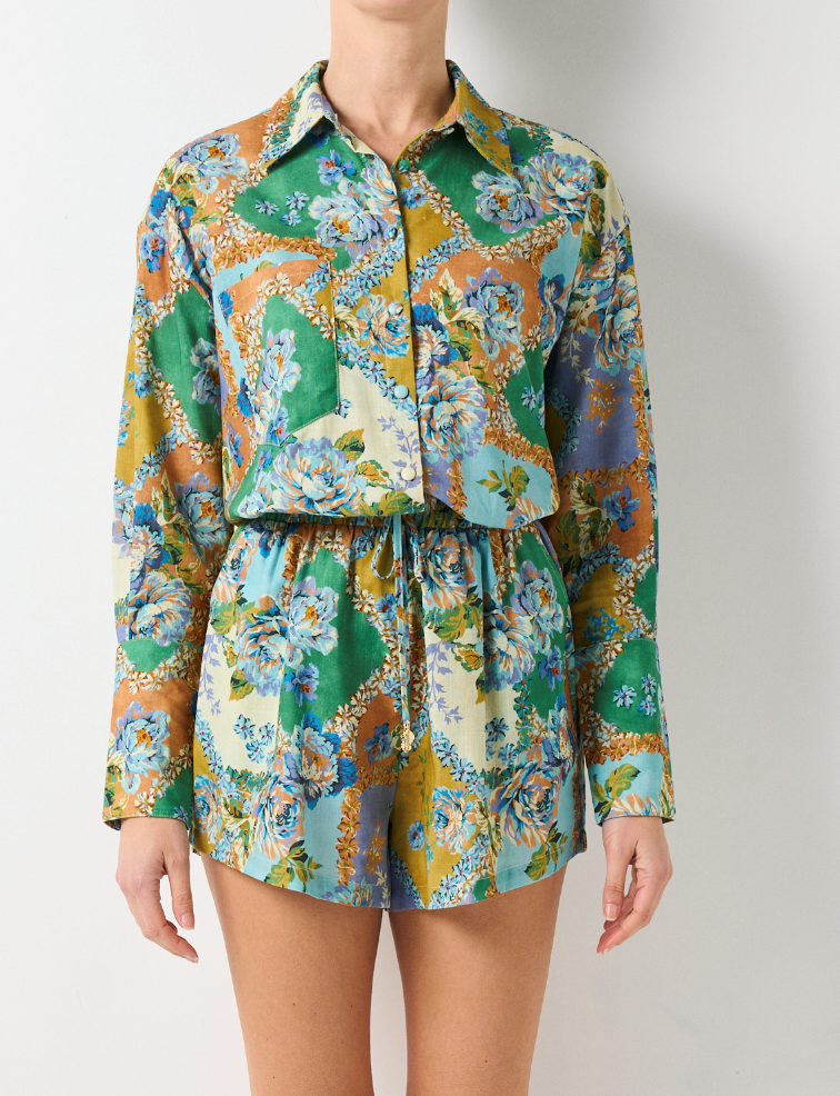 Ritz Shirt - Peony Patchwork
