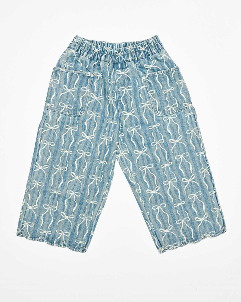 Rosie Pant - Denim Bows
