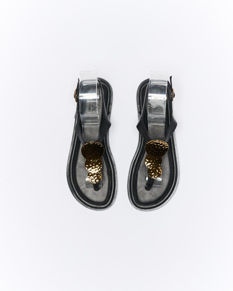 Roxie Leather Sandal - Black