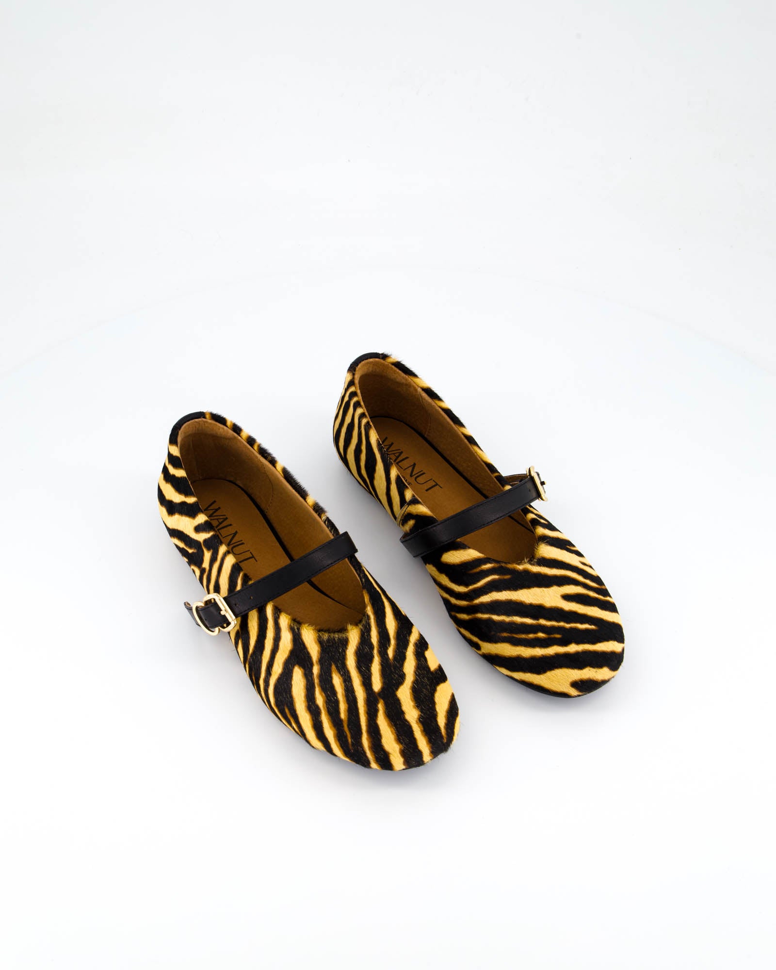 Zetta Leather Ballet - Tan Zebra