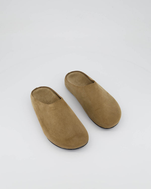 Dalia Leather Mule - Taupe Suede