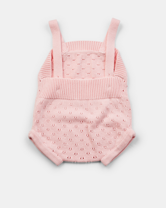 Daphne Knit Romper - Baby Pink