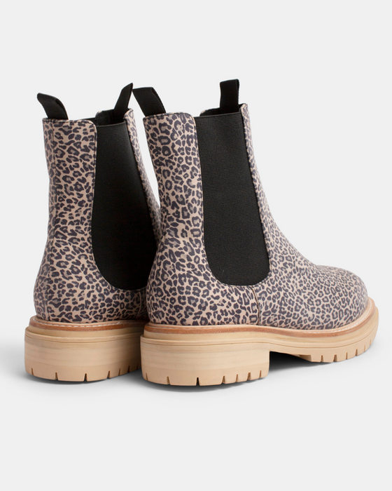 Oak Leather Boot - Oat Leopard