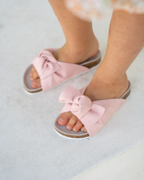 Somerset Mini Bow Slide - Pink
