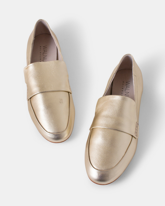 Dutch Leather Loafer - Gold