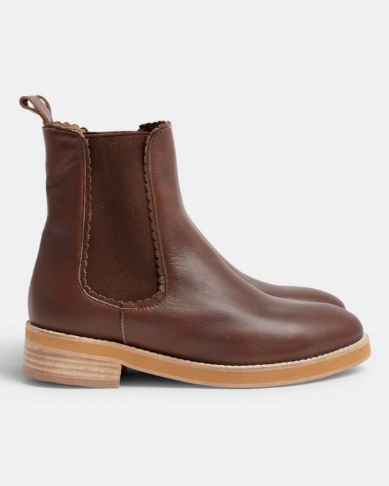 Clemmie Leather Boot - Chocolate — Walnut Melbourne