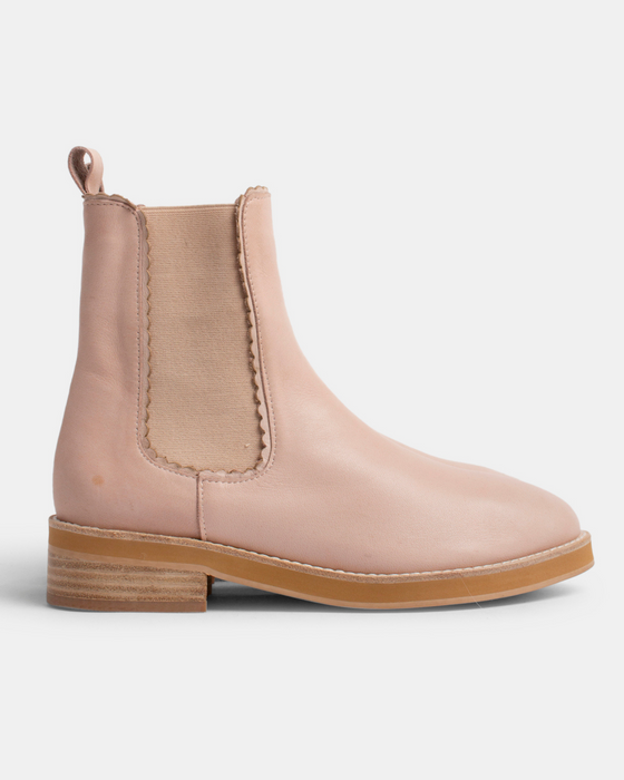 Clemmie Leather Boot - Blush