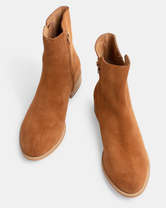 Denmark Leather Boot - Caramel Suede