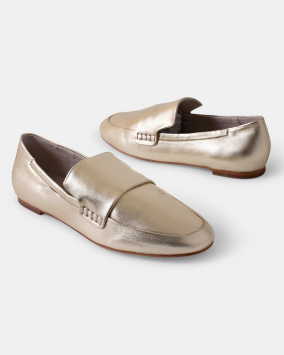 Dutch Leather Loafer - Gold