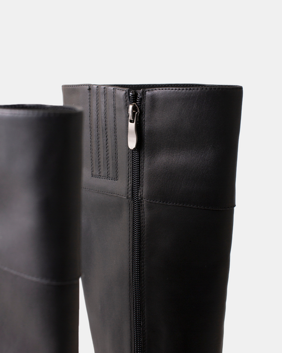 Camile Leather Boot - Black